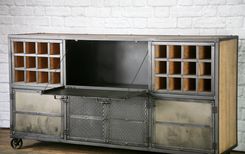 Reclaimed Wood Liquor Cabinet / Bar. Vintage Industrial, Urban Modern Style. Distressed. 5 small