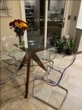 Greg's Solid Unstained Black Walnut Tripod For 42 Inch Diameter Glass Top 1 small