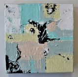 Triptych, 3 Original Acrylic Abstract Paintings, 8" X 8" Each, Small Art Canvas 2 small