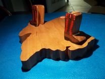 Business Card Holder, Texas Boots 6 small