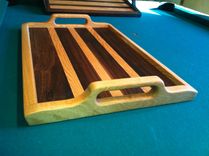 Oak And Walnut Serving Trays 2 small