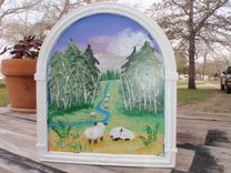 Mailbox Hand Painted Massachusetts Sheep Ranch 4 small