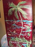 Handpainted Metal File Cabinet With Palms 2 small