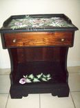 Night Table Handpainted With Flowers 1 small