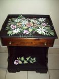 Night Table Handpainted With Flowers 2 small