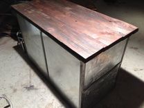Reclaimed Metal & Wood Media Center Set 2 small