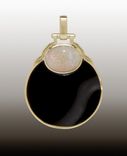 Carved Onyx And Opal Pendant 1 small