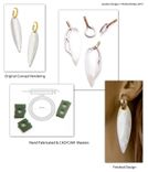 Sterling Silver And 18k Yellow Gold "Fingernail" Earrings 2 small