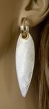 Sterling Silver And 18k Yellow Gold "Fingernail" Earrings 1 small