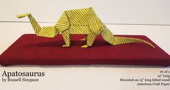 Apatosaurus Origami Sculpture 4 small