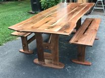 Natural Edge Solid Walnut Dining Table 1 small