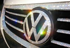 Vw Volkswagen Crystallized Car Emblem Bling Genuine European Crystals Bedazzled 1 small