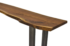 Live Edge Narrow Desk, Modern Small Desk, Desk Metal Legs, Skinny Desk, Hallway Desk, Bedroom Desk 5 small