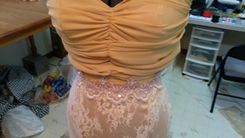 Elegant Beige Evening Gown 4 small
