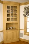 Painted Colonial-Style Corner Cabinet 1 small
