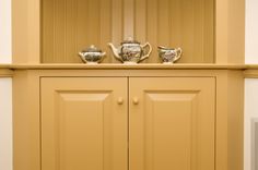Painted Colonial-Style Corner Cabinet 3 small