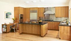 Cherry Wood Modern Kitchen, Bathroom, Living Room 1 small