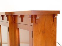 Oak Arts & Crafts Cabinet 3 small