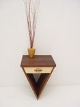 V Night Stand / End Table Walnut & Maple 3 small