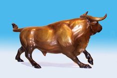 The Golden Bull, Bronze Sculpture 3 small