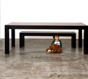 Parsons Table And Bench In Oak 1 small