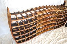 Triple Wave Wine Rack - Flow - Made From Retired California Wine Barrels 3 small