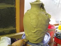 Sculpted Mermaid, Octopus, & Angel Jug 3 small