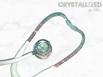 Ombre Crystallized Mdf Md One Stethoscope Medical Nursing Doctor Bling European Crystals Bedazzled 2 small