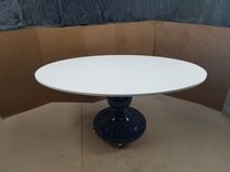 Modern Oval Solid Wood Banquette Dining  Table 3 small