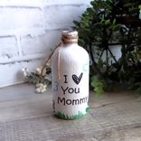 Folk Art Vase I Love Mommy Gift For Mommy Pot Dandelion Vase Wildflower Vase 2 small