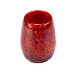 Votive Candle Holder. Hand Blown Art Glass In Red. 2 small
