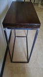 Simplistic Modern Metal Base End Table With Walnut Top 3 small