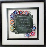 Wedding Invitation Quilled Keepsake Framed Wall Art Custom 1 small