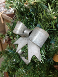 Wine Barrel Ring Bow Ornament - Jousi - Made From Retired Ca Wine Barrel Rings 1 small