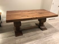 Custom Walnut Trestle Dining Table 1 small