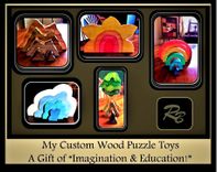 Learning Toys, Wooden Toys, Waldorf Toys,Wooden Mountain Toy,Wood Puzzle Toy, Waldorf Mountain 2 small