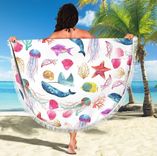 Summer Beach Towel Vacation Pool Beach Blanket Marine Aquatic Life Ocean Sea Treasure 2 small