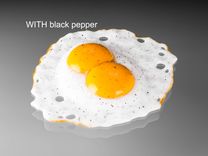 Hand Blown Glass Sunny-Side-Up Fried Egg, Double-Yolk 2 small