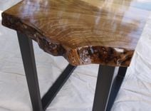 Live Edge Walnut End Tables With Steel Base 4 small