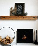Fireplace Mantel Rustic Beam Design With Antique Washers And Bolts 1 small