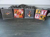 Maryland Flag Theme Ceramic Coasters 1 small