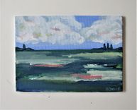 Original Acrylic Landscape Painting, 7" X 5 1 small