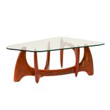 Midcentury Modern Coffee Table Base, Hand Carved In Padauk, Maple, Cherry Or Walnut 2 small