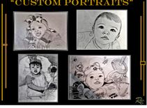 Children's Portraits.Portrits, Custom, Hand Drawn, Child Portraits,Baby Portraits 1 small