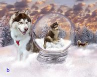 Snow Globe Artwork Custom Portrait Painting Of Pet, Home Or Family 1 small