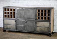 Reclaimed Wood Liquor Cabinet / Bar. Vintage Industrial, Urban Modern Style. Distressed. 4 small