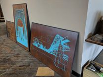 Large Format Silkscreen On Rusted Corten Steel 2 small