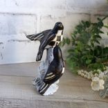 Courtly Checks Songbird Figurine Black And White Checks Decor 5 small