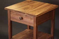 Tapered Leg End Table In Walnut 2 small
