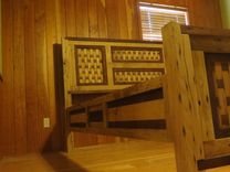 Amazing Woven King Wormy Chestnut Bedroom Set 5 small